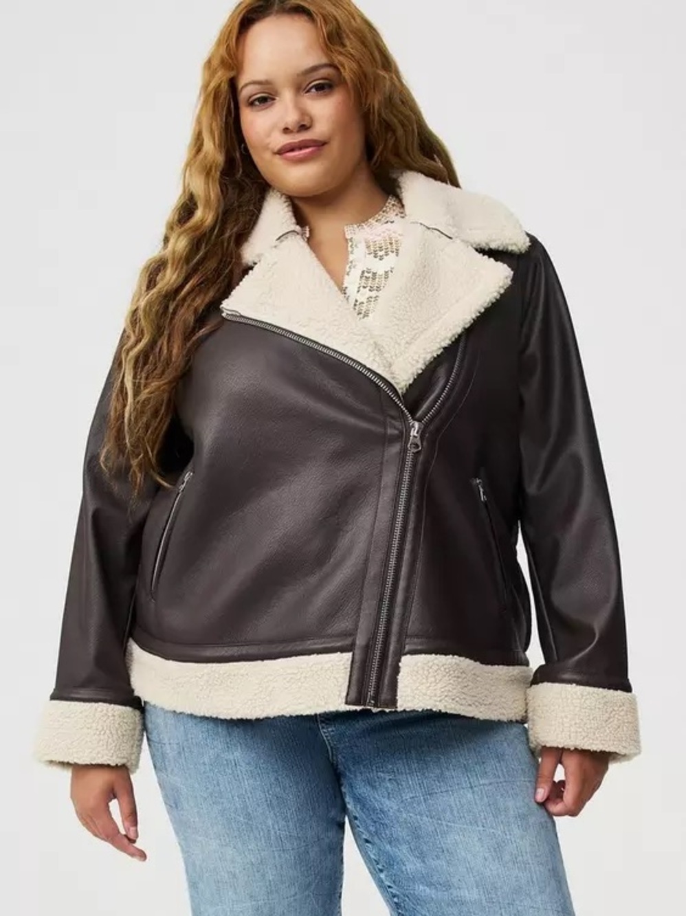 Torrid Sherpa Lined Moto Jacket